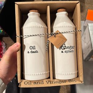 Decorative oil and vinegar bottles